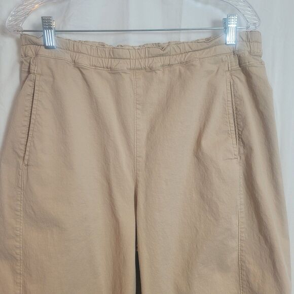 Pilcro The Izzie Relaxed Pull On Barrel Pants Women's Size Large Khaki Tan Boho - Picture 3 of 12